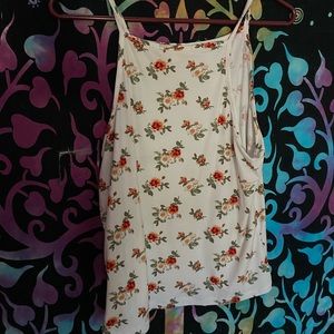 White floral tank top